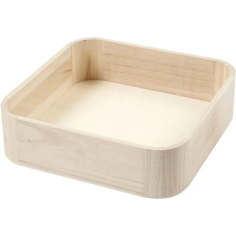 Bestseller Houten speelbak 25 x 25 cm (ronde hoeken)