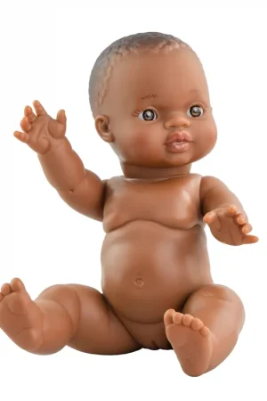 Bestel Nu Paola Reina - Babypop donker meisje bloot (34 cm)