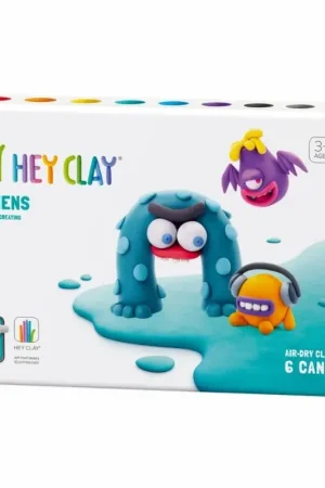 Hey Clay interactieve boetseerkleiset - 3 aliens - Volcano Bigfoot en Muzon (6 potjes) Snelle Levering