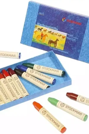 Populair Stockmar - 12 (bijenwas)krijtjes-stiftjes in blik