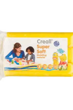 Creall - Supersoft klei blok (geel, 500 gram) Gratis Retour