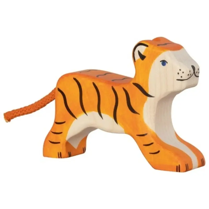 Merkproduct Tijger rennend - 7,5 cm - Holztiger