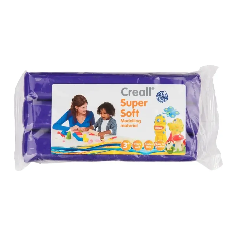Direct Verzonden Creall - Supersoft klei blok (paars, 500 gram)