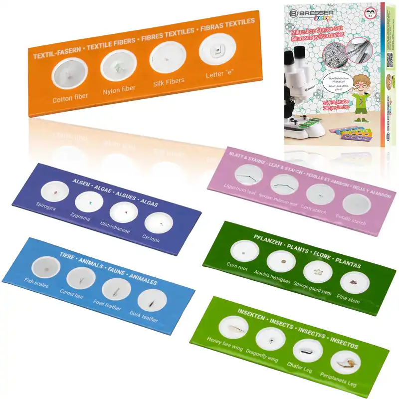 Bresser - 24 Microscoop preparaten voor kinderen Finale Uitverkoop