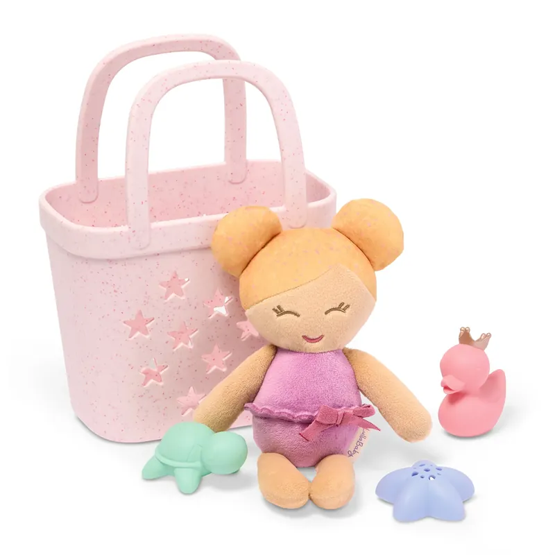 Nieuw LullaBaby - Badpop met accessoires in mandje
