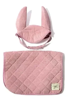 Bestseller ByAstrup - Zadeldek en muts voor stokpaard - Corduroy - Roze