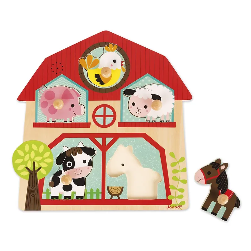 Janod - Muzikale puzzel boerderij Populair