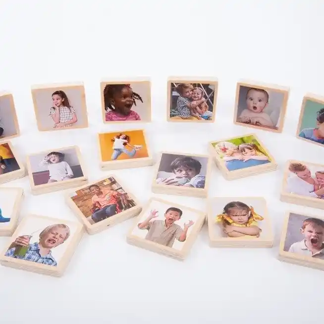 TickiT- Houten tegels - emoties Snelle Levering