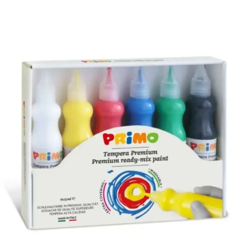 Plakkaatverfset met spuitflacon 6 kleuren (6 x 75 ml) - Primo Veilige Betaling