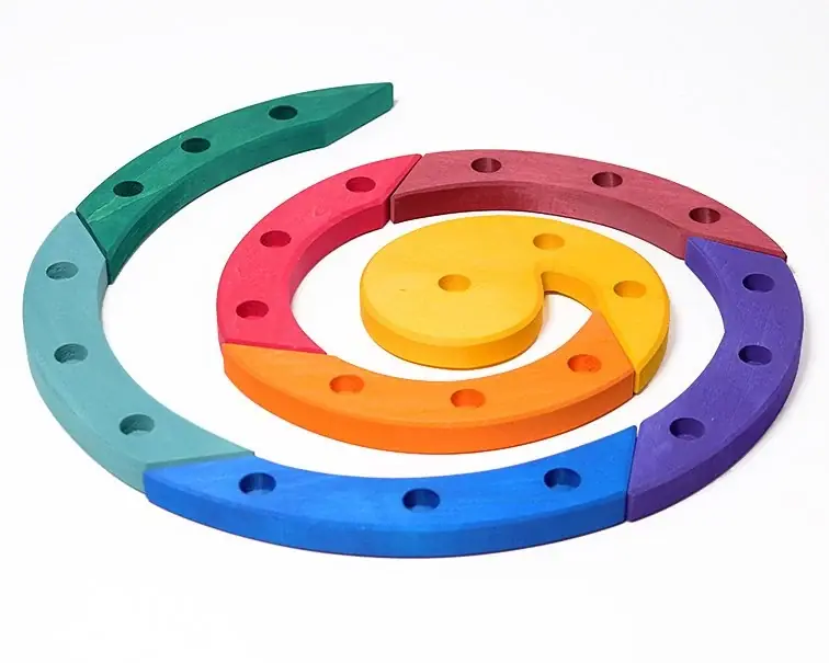 Grimm's - Regenboog Verjaardagsspiraal Adventspiraal 24 gaten 40cm Koop Vandaag