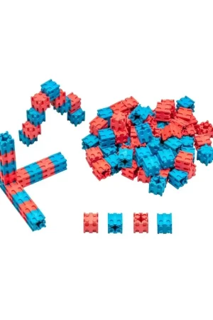 Aanbieding Wissner - Rekenblokjes in rood en blauw - 100 stuks