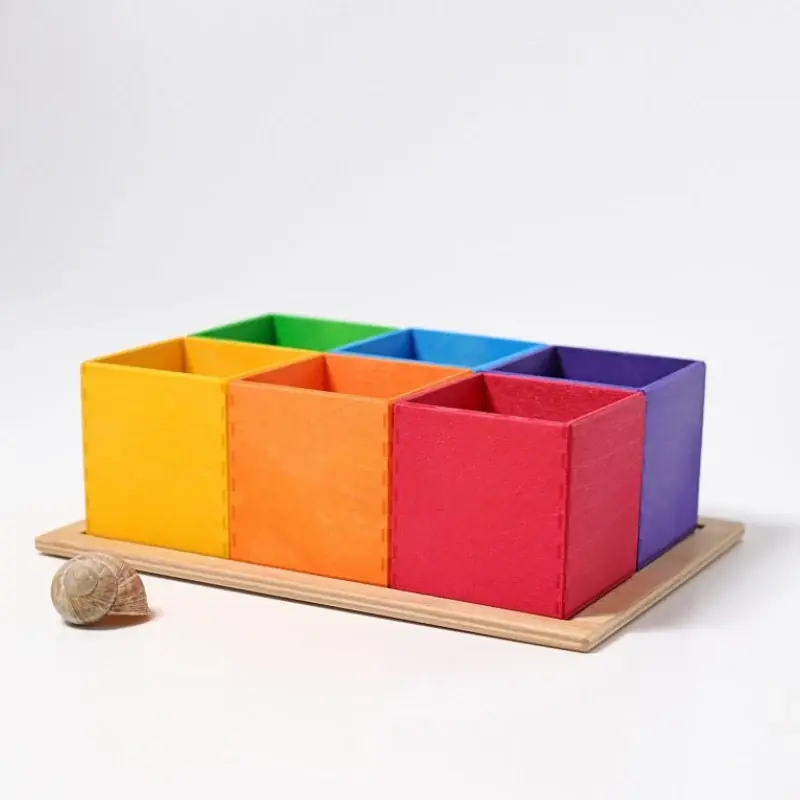 Grimm's - Houten sorteerbakken (6 stuks) klein Direct Beschikbaar