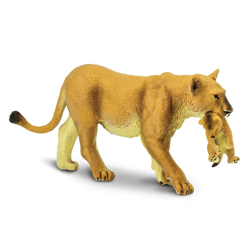 Laatste Versie Speelfiguren Leeuwin met welp - Safari Ltd