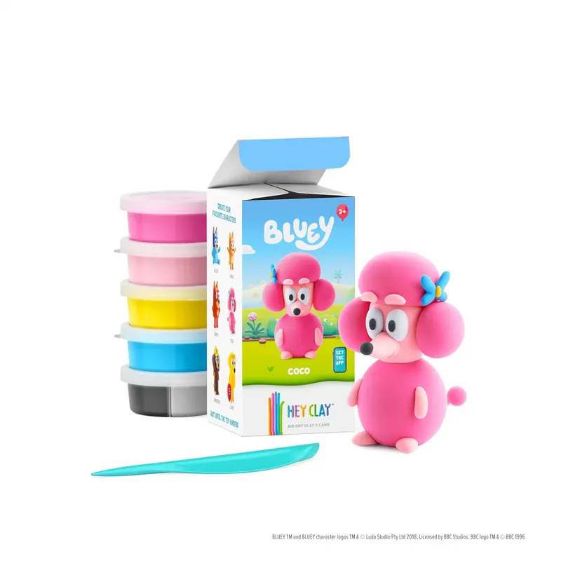 Hey Clay - Coco LIMITED EDITION BLUEY - 5 potjes Tijdelijk Beschikbaar