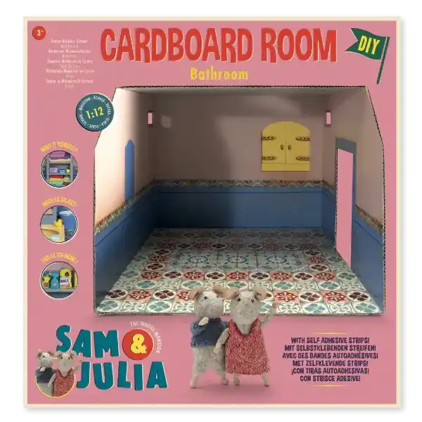 Express Levering Het Muizenhuis - Kartonnen miniatuur badkamer