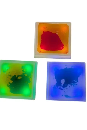 Amaya - 3 Lichtgevende Liquid Vloertegels Vierkant (30cm) set 2 Alleen Vandaag