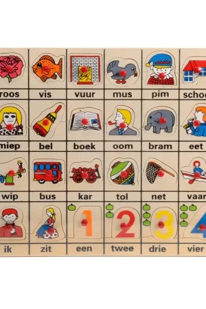 Playwood - Houten Noppen Puzzel Mijn Eerste Woordjes Shop Nu