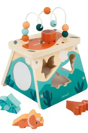 Dagaanbieding Janod - Houten activiteitenblok Dino Vulkaan (1+)