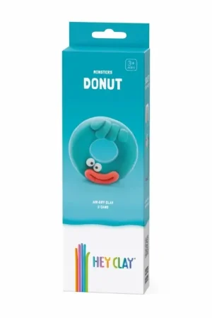 Seizoensaanbieding Hey Clay interactieve boetseerkleiset - monster - Donut