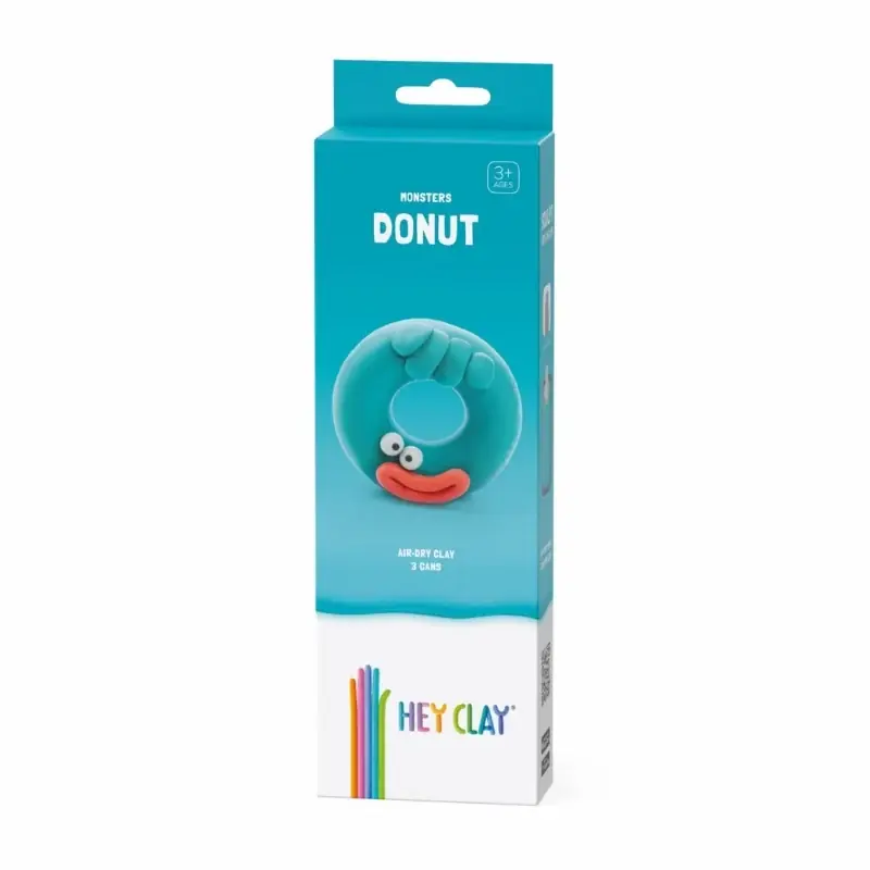 Seizoensaanbieding Hey Clay interactieve boetseerkleiset - monster - Donut