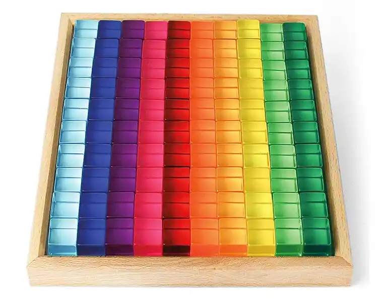 Bauspiel 100 Lucent Cubes Doorzichtige blokken Exclusieve Aanbieding
