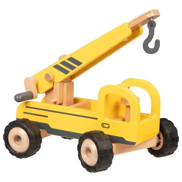 Goki - Houten Kraanwagen (25cm) Direct Verzonden