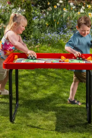 Express Levering Toyrific - Playhouse PlayTray (95cm) Set - Speeltafel rood + Verstelbaar onderstel