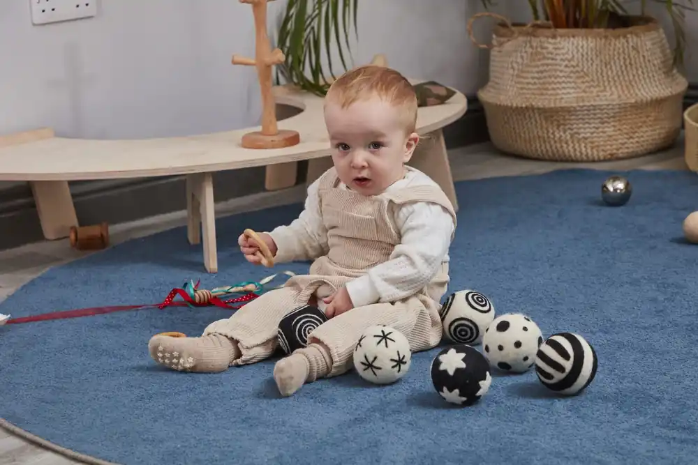 Populair Cosy - Baby Patroonballen Zwart/Wit (6 stuks)