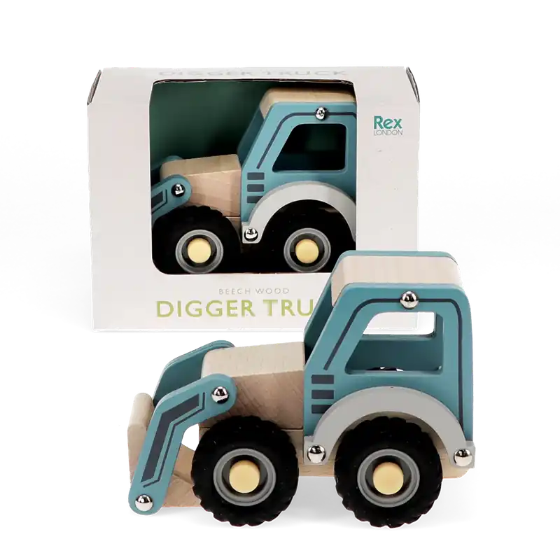 Koop Online Rex London - Houten Duwspeelgoed Graafmachine Blauw