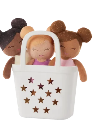 Gecertificeerd LullaBaby - 3 Badpopjes in een mandje