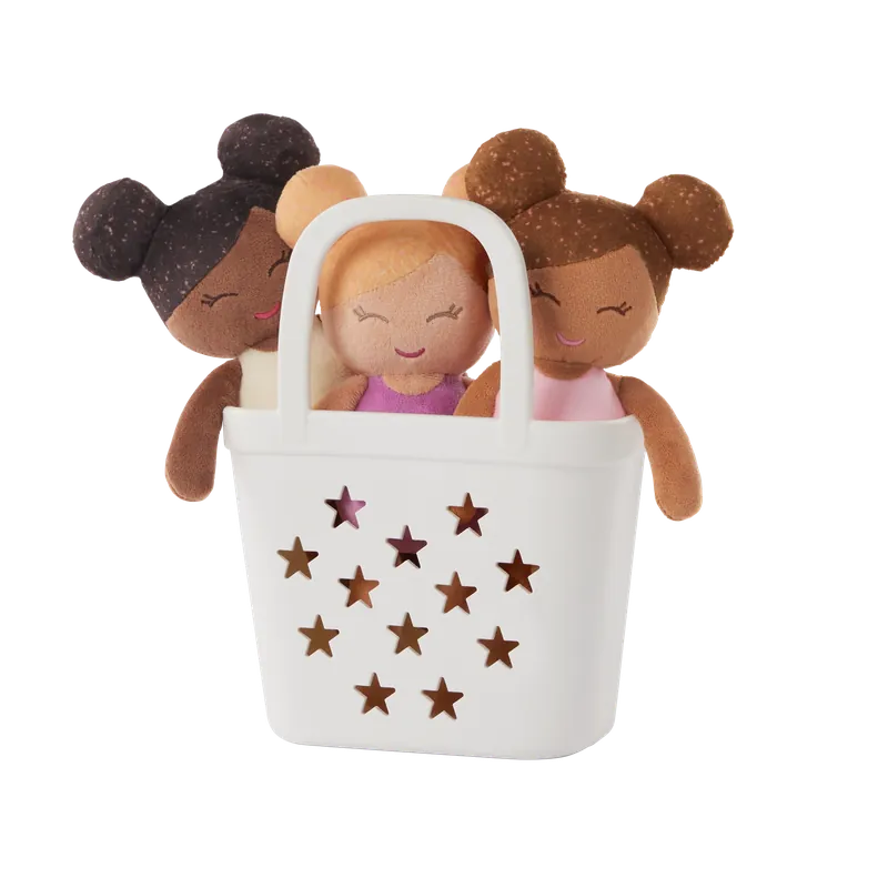 Gecertificeerd LullaBaby - 3 Badpopjes in een mandje