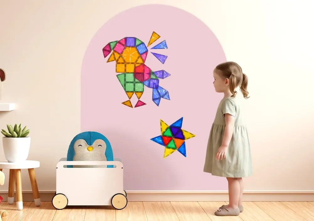 Op = Op Cleverclixx - Cleverclixx - Magnetische Muursticker 95x75cm Dream Pink