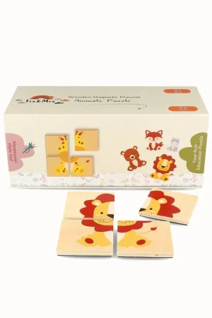 Tix&Mix - Magnetische Puzzelset Dieren, 32-delig Exclusieve Aanbieding