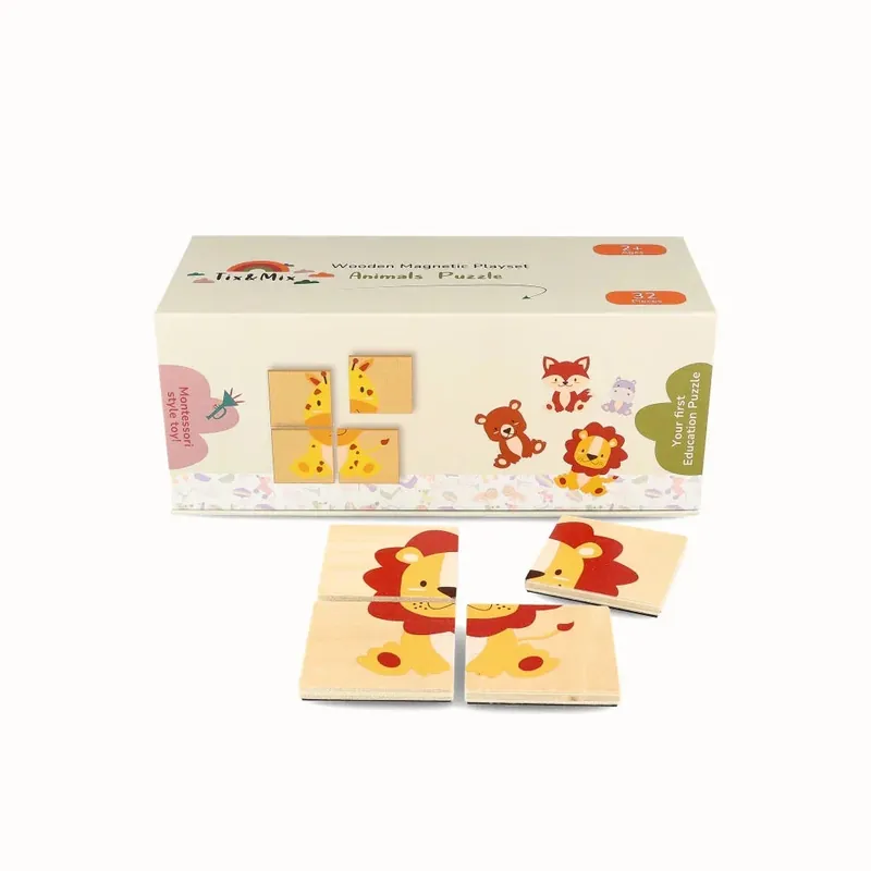 Tix&Mix - Magnetische Puzzelset Dieren, 32-delig Exclusieve Aanbieding