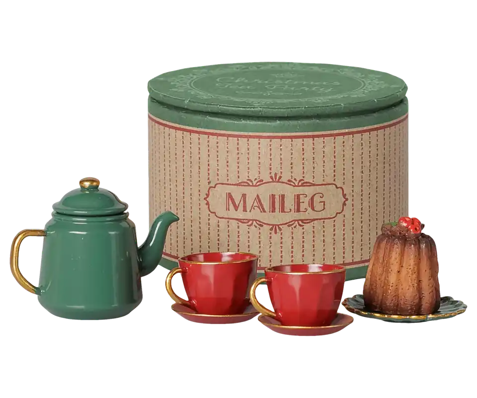 Betrouwbaar Maileg - Kersttheeservies Muis - Rood/Groen