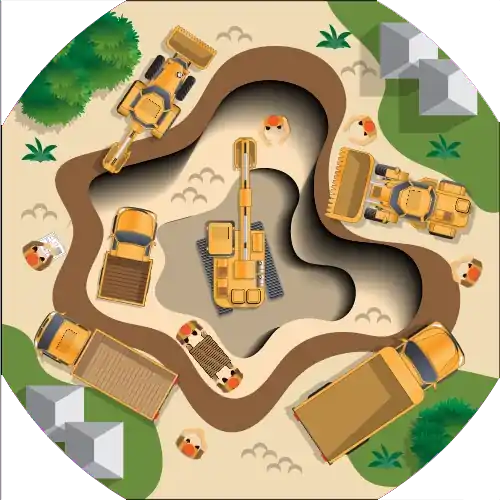 Hoge Kwaliteit Tuff Tray - 100cm Speelmat Bouwplaats Vinyl