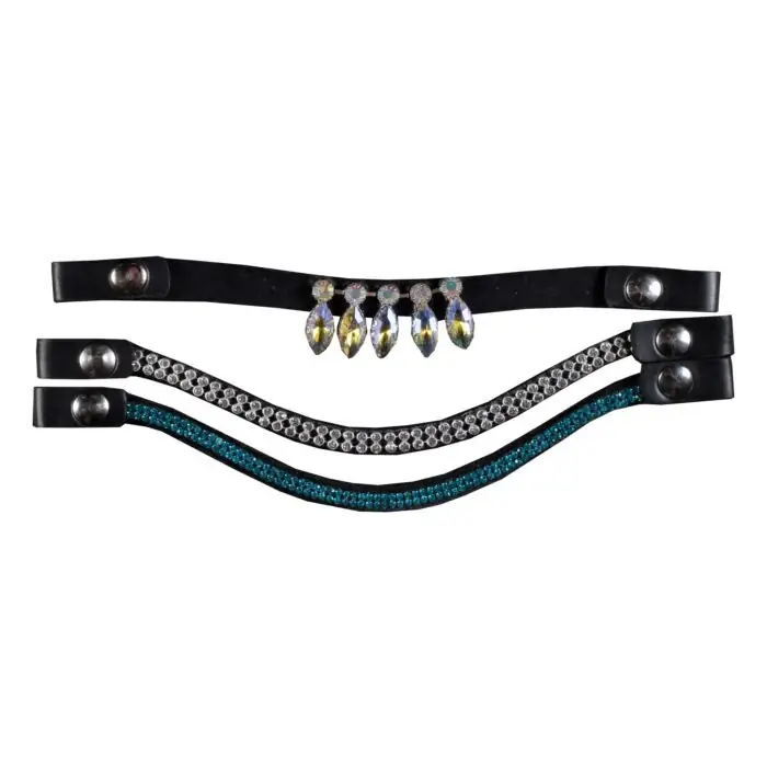 Beperkte Voorraad HKM - frontriemen voor stokpaard hobby horse - zilver en blauw
