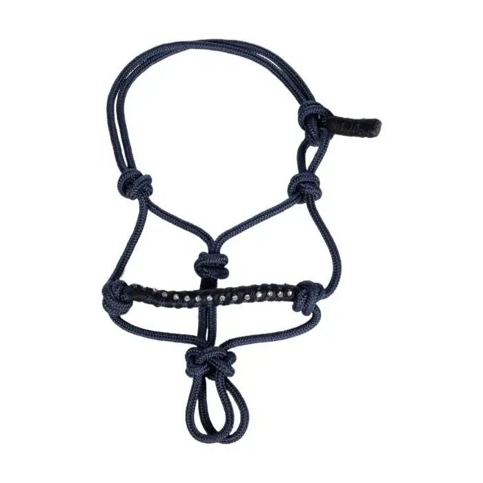 HKM - Knoophalster voor stokpaard hobby horse - donkerblauw Flitsaanbieding