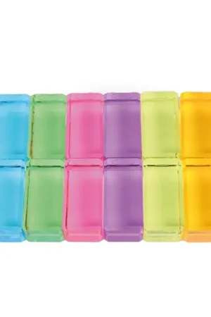 Goedkoop Bauspiel 12 XL Pastel Lucent Cubes Doorzichtige blokken