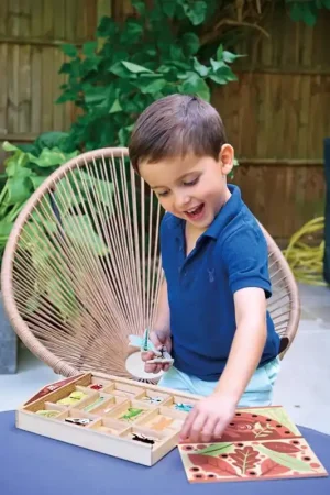 Direct Beschikbaar Set houten insecten in doos - Tender Leaf