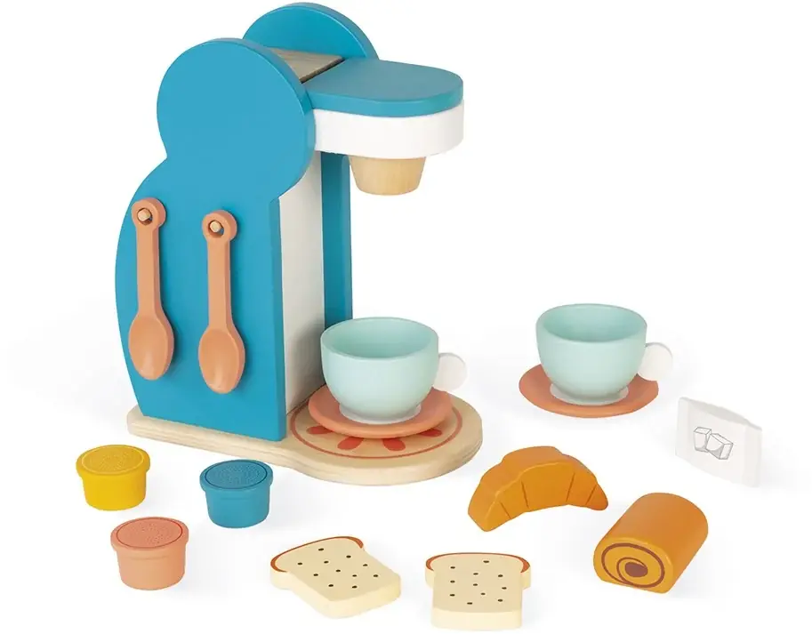 Janod - Houten ontbijtset met koffiezetapparaat Aanbieding
