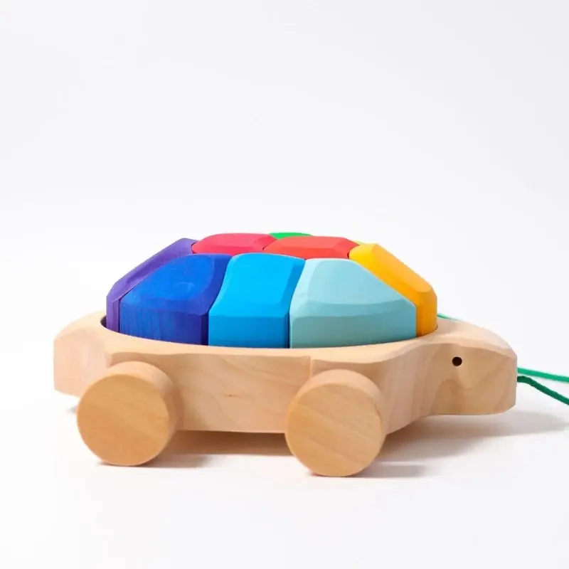 Koopje Grimm's - Trekdier Schildpad met puzzel (1+) Grimm's