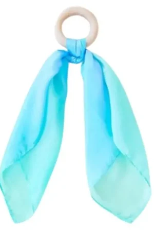 Bijtring 'Zee' - Speelzijde 50 cm - Sarah's Silks Merkproduct