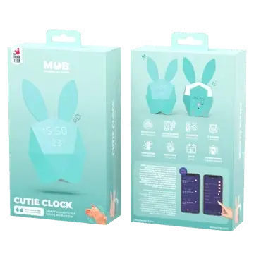 MOB - Cutie Clock wekker met app - Turquoise Actieprijs