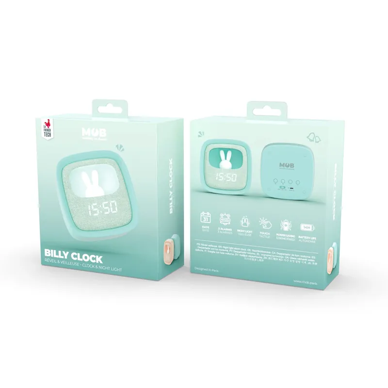 Weekendaanbieding MOB - Billy wekker & nachtlampje - Turquoise