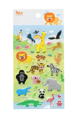 Weekendaanbieding Rex London - 3D Stickers Wilde Safari Dieren