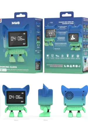 Favoriet MOB - Dancing Clock wekker & speaker - Blauw