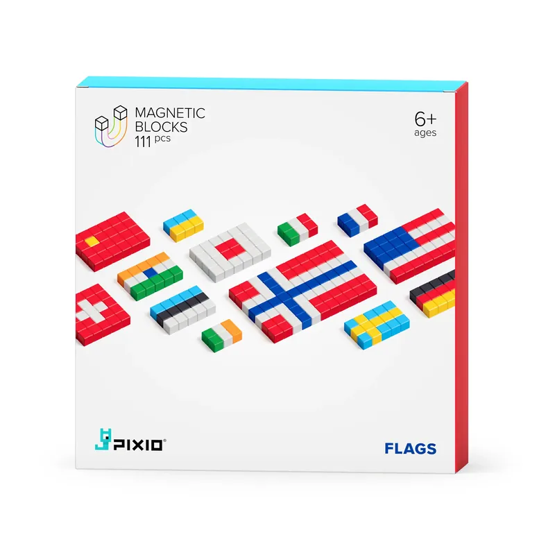 Nieuw Pixio - Story serie Flags - 111 magneetblokjes