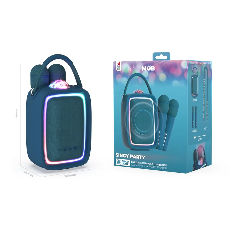 Populair MOB - Singy Party karaokeset met microfoon - Donkerblauw
