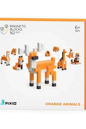 Korting Pixio - Story Orange Animals - 162 magneetblokjes